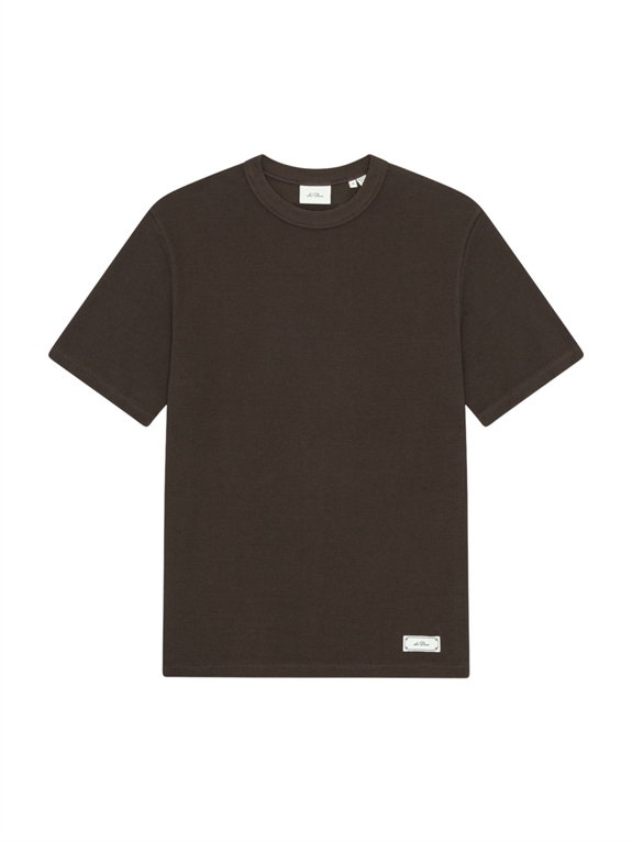 Les Deux Label Waffle T-shirt - Delicioso Brown 